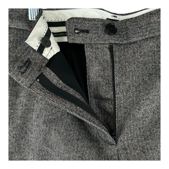 Talbots Petite Trousers Raleigh Herringbone Tweed Wool Blend Womens 14P Lined - Picture 8 of 10